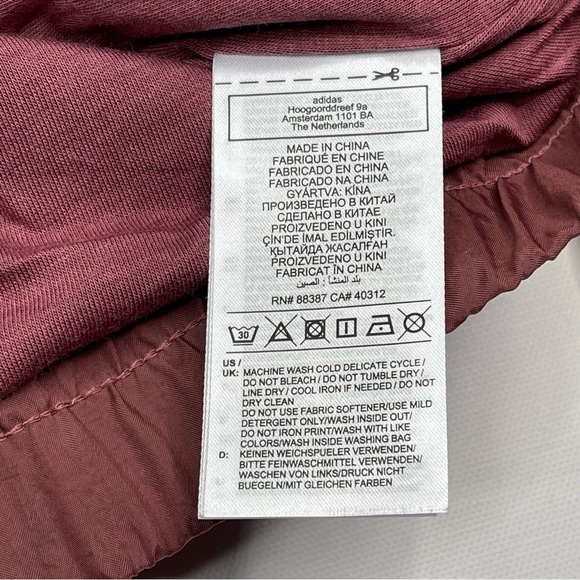 Adidas Track Jacket Full Zip Trefoil Mauve Outdoor Athletic Street Running New - Picture 15 of 16